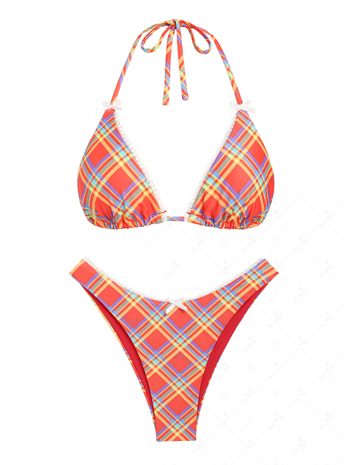 Seamolly Gingham Halter Bikini for women