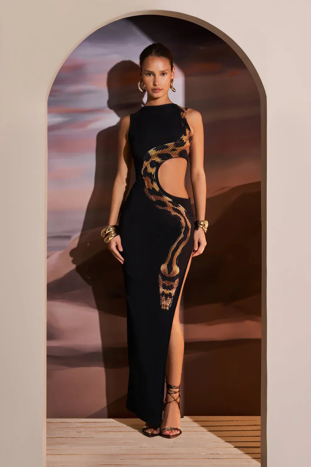 Bold Cut-Out Maxi Dress for Women