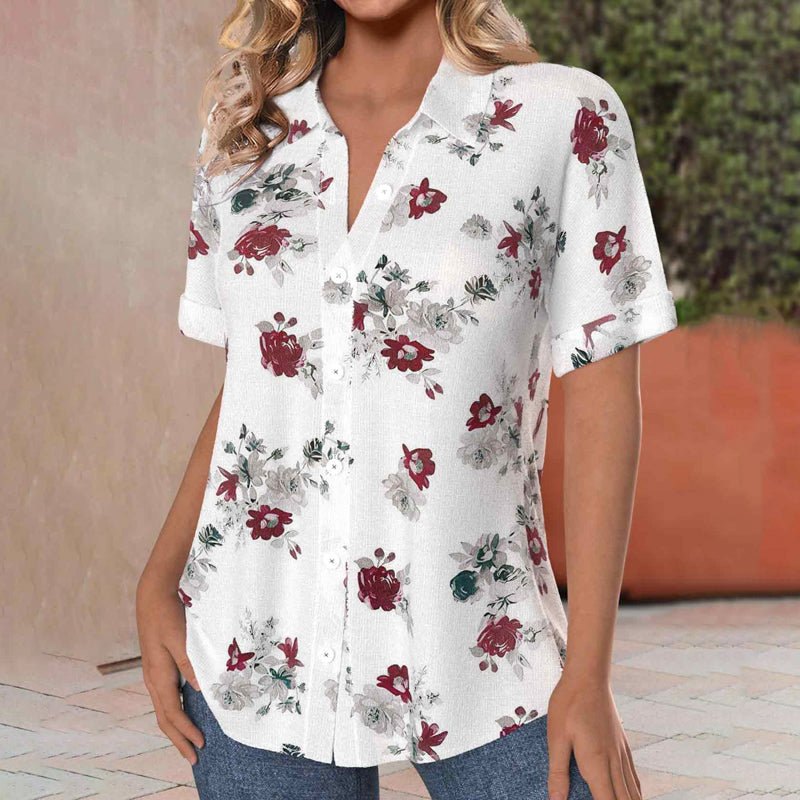 Casual Floral Print Blouse for Women