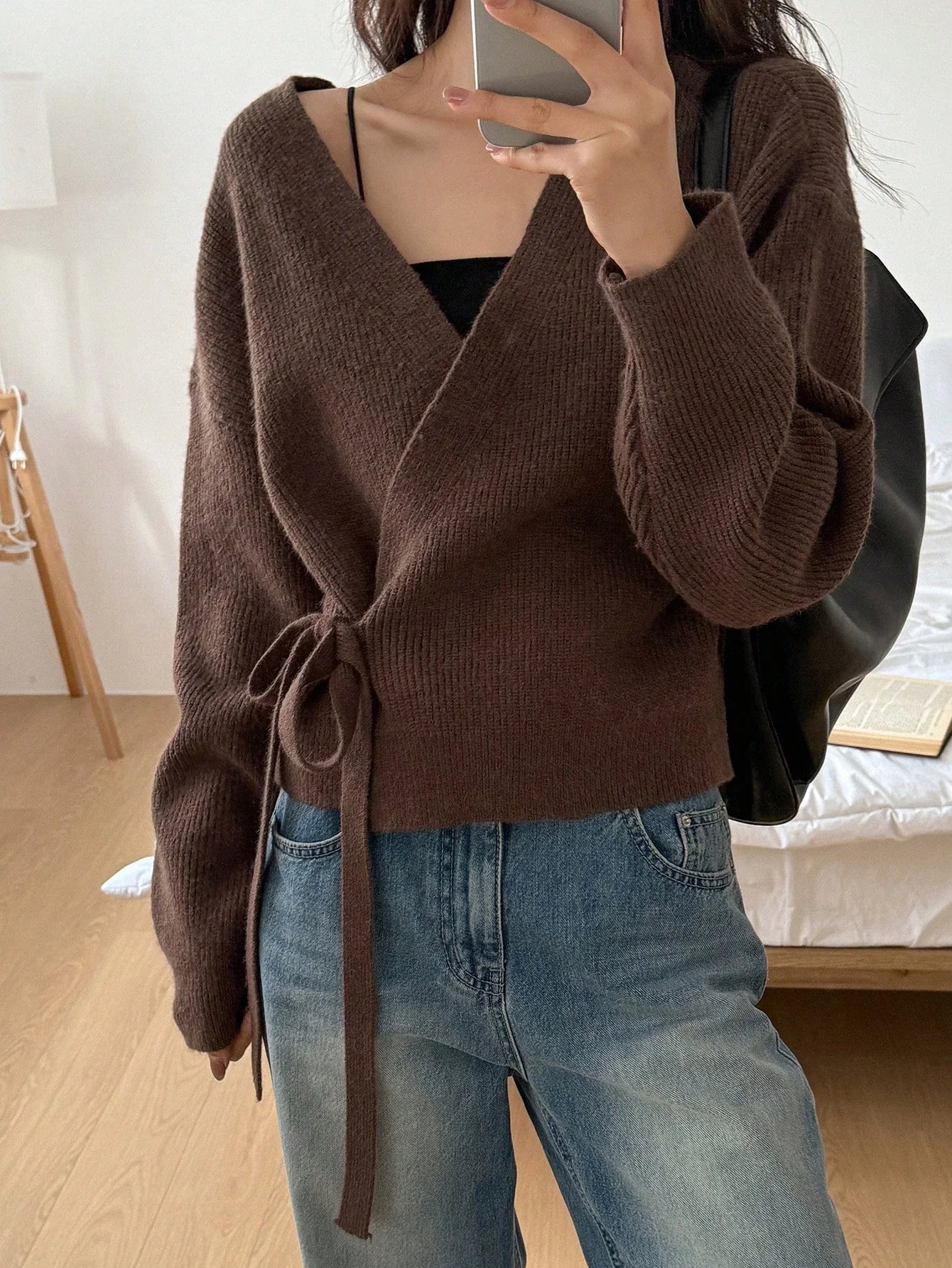 Olivia Knitted Wrap Sweater | Comfortable Soft Sweater