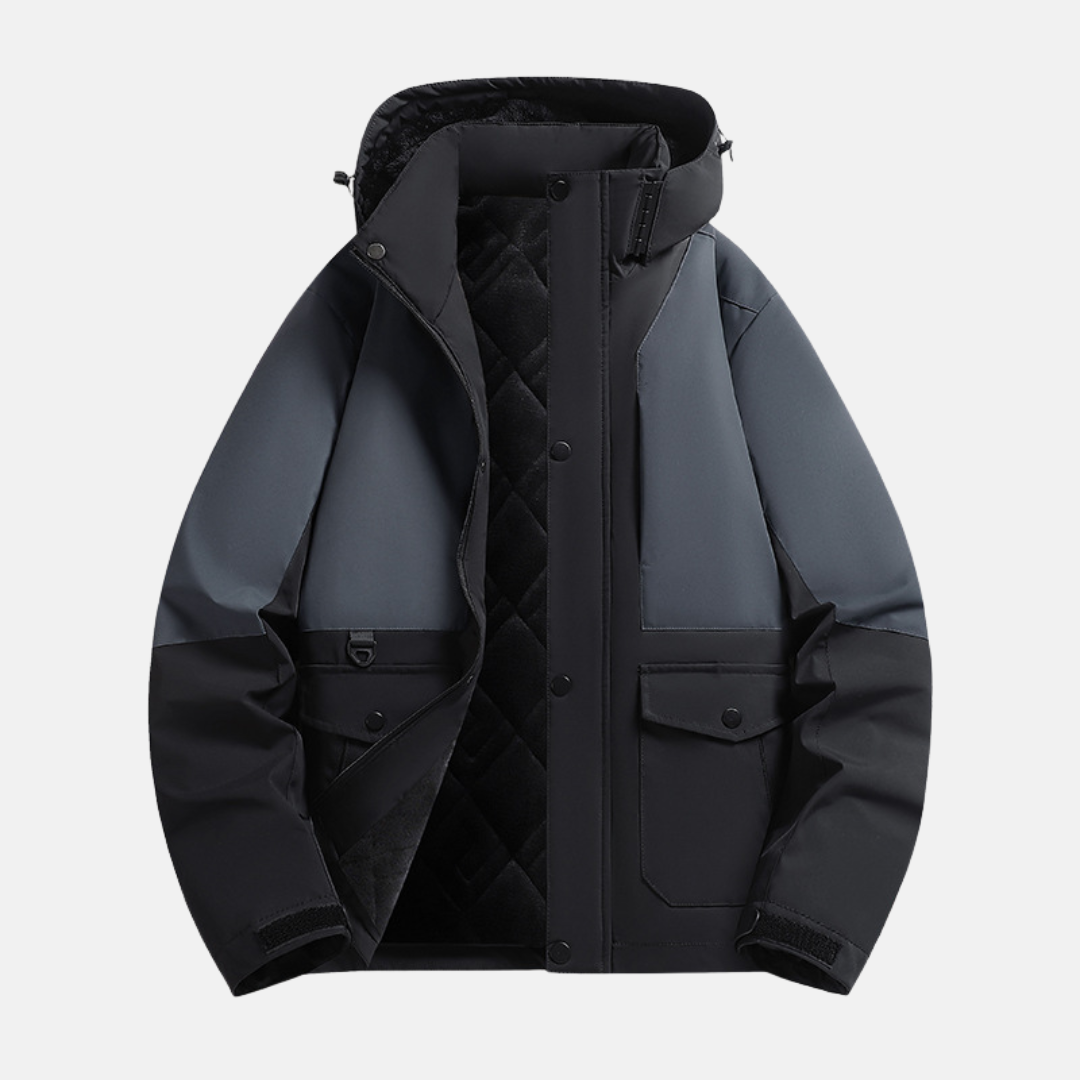 Men's Jacket – Wind- and Water-Repellent – Quilted Lining – Hood – Relaxed Fit