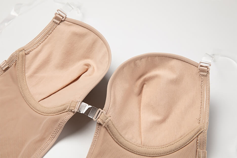 Body Shaper with Deep V-Neck and Open Back for Women