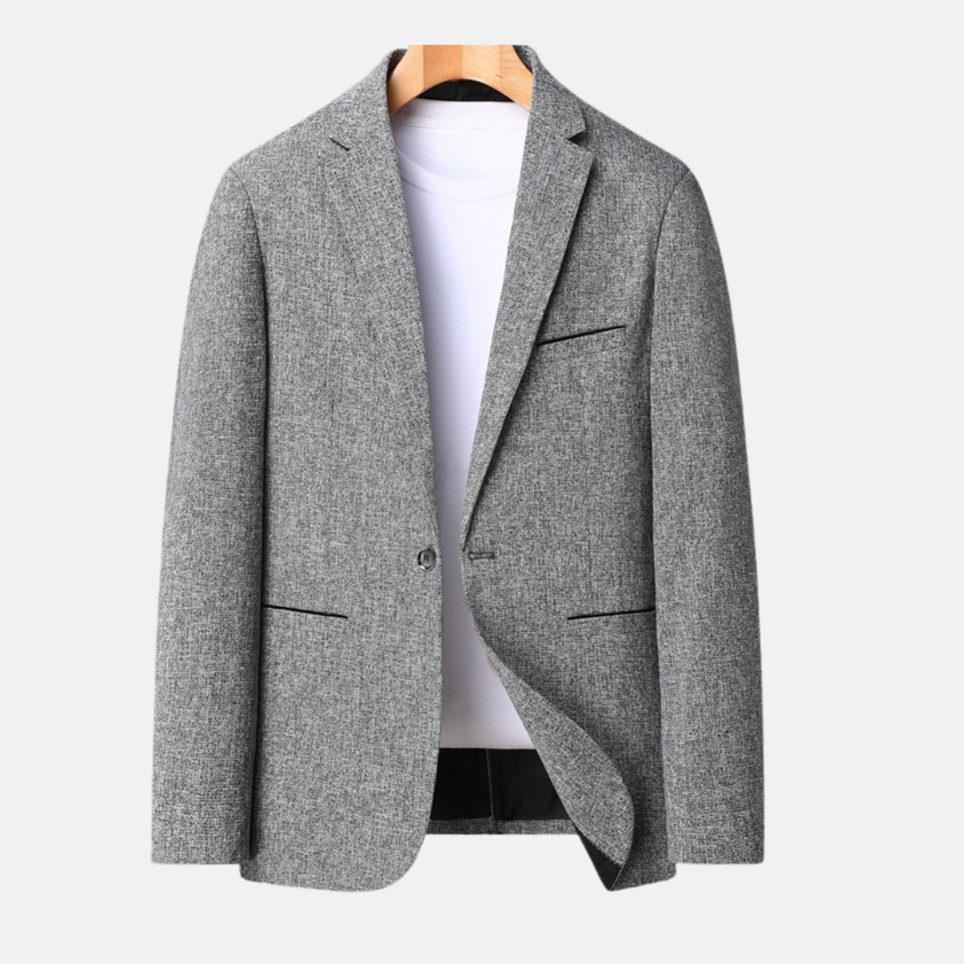 Men's Blazer - Wool Mix - Regular Fit - Mid Length - Lapel With Notch