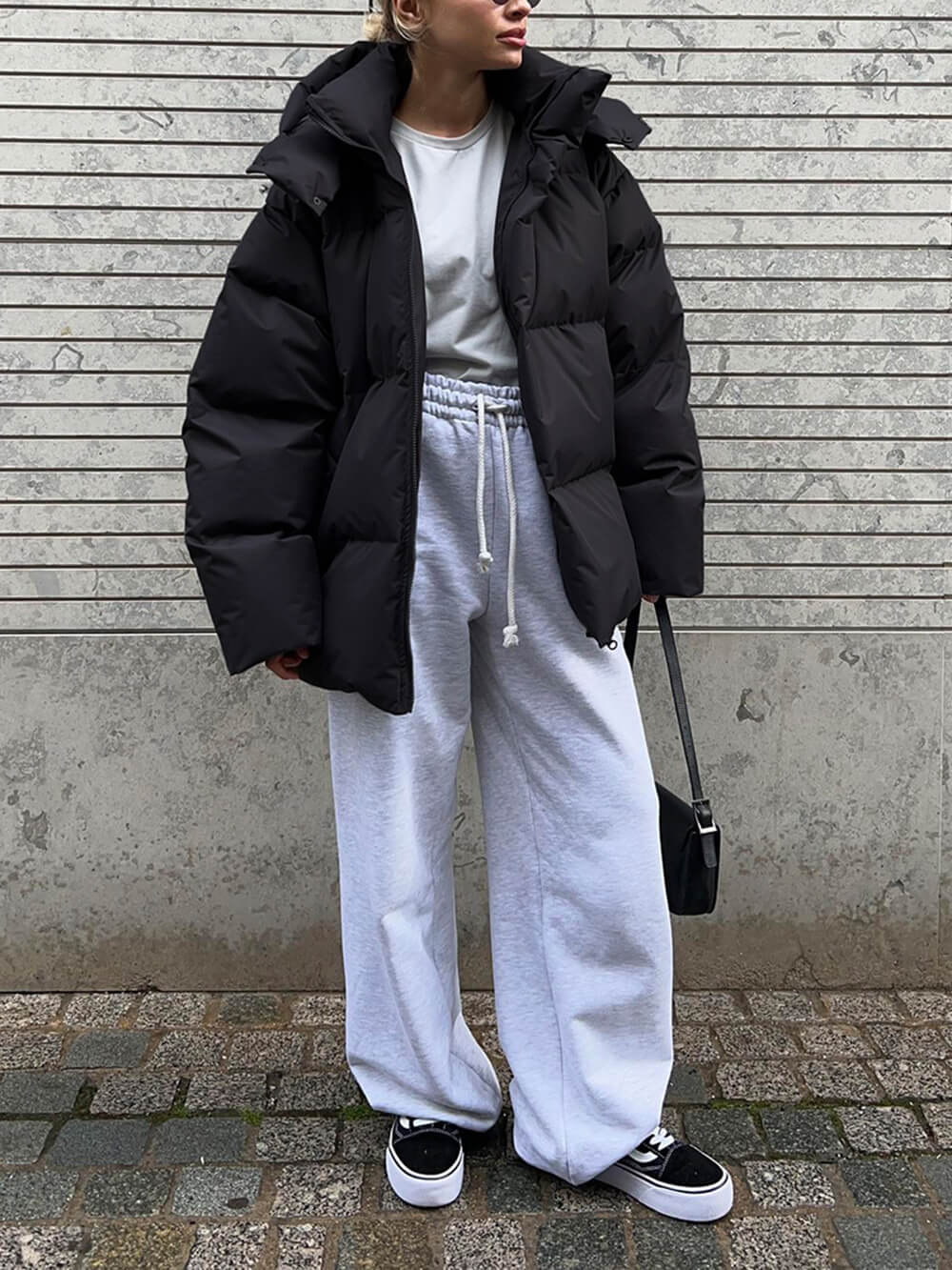 Saar Oversized Puffer Jacket | Hooded Hip-Length Jacket
