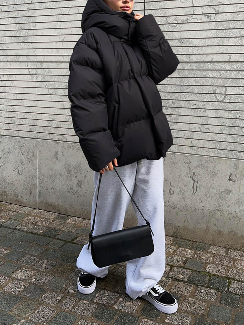 Saar Oversized Puffer Jacket | Hooded Hip-Length Jacket