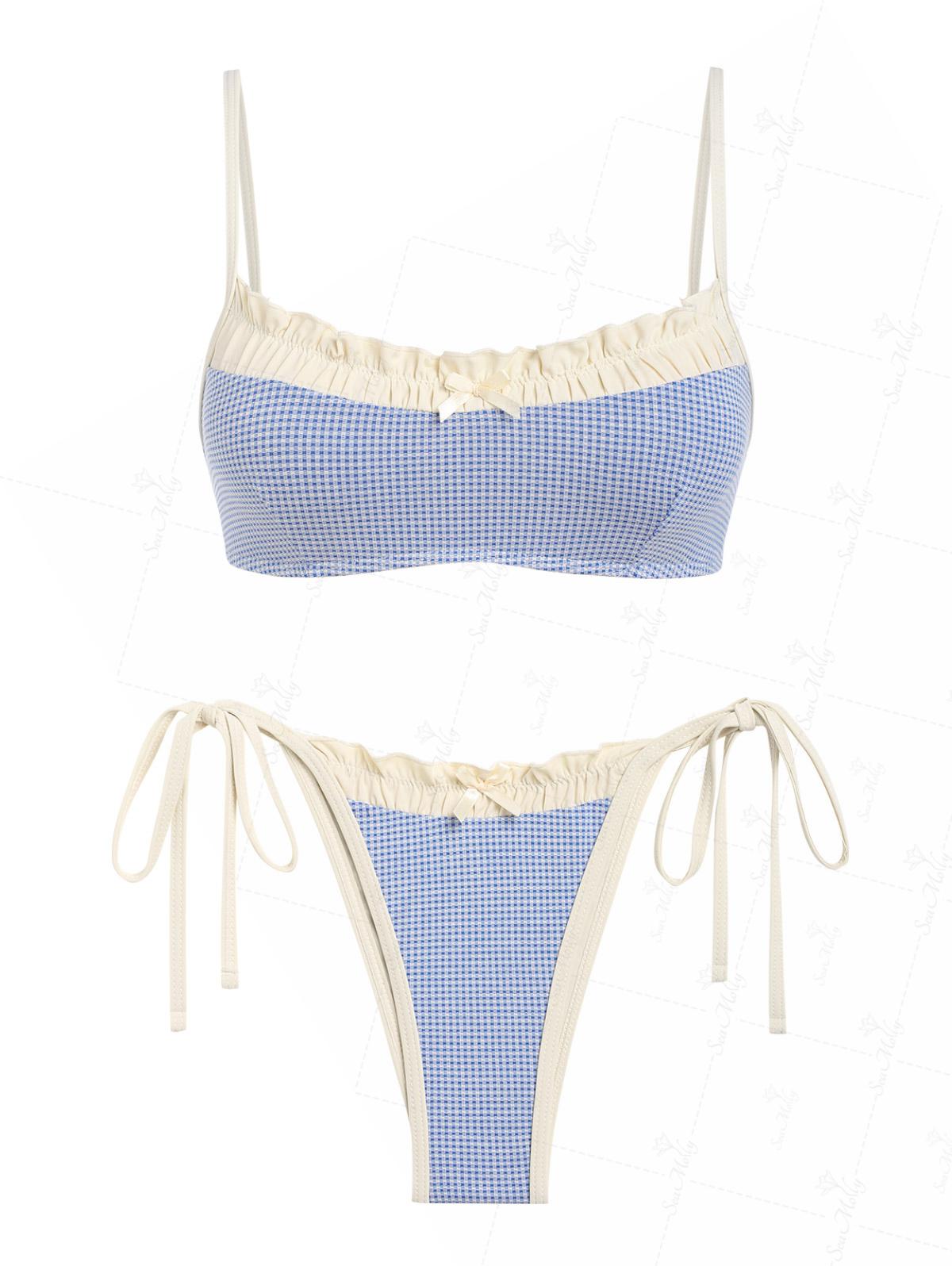 Vintage Gingham Bikini set for women
