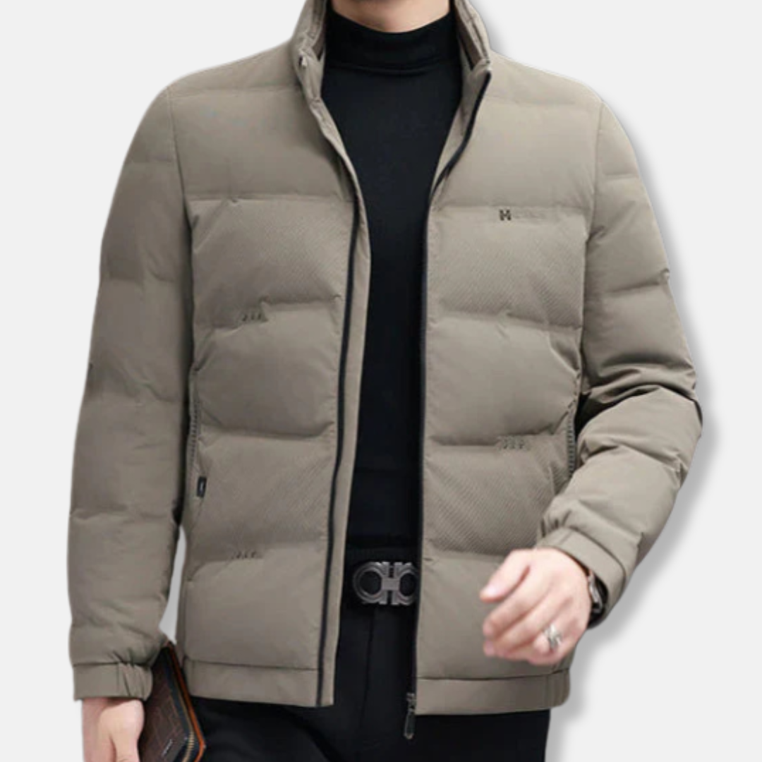 Men's Puffer Jacket – Quilted Design – Regular Fit – Stand-Up Collar – Lightweight Warmth