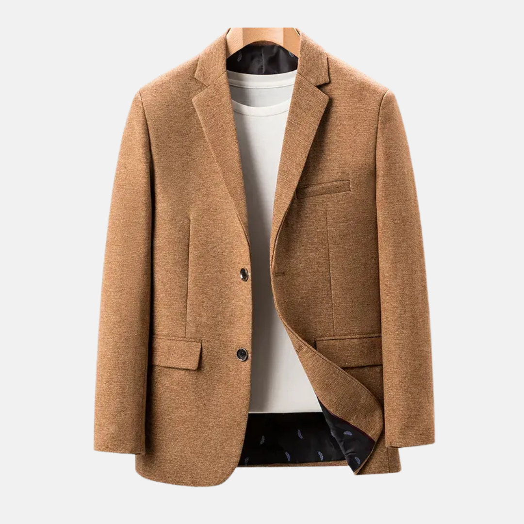 Men's Blazer - Wool Mix - Regular Fit - Mid Length - Lapel With Notch