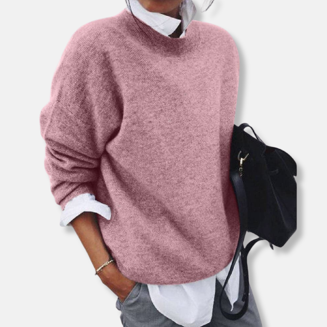 Ladies Sweater – Relaxed Fit– Knitted – Long Sleeves – Round Neck – Minimalist Design