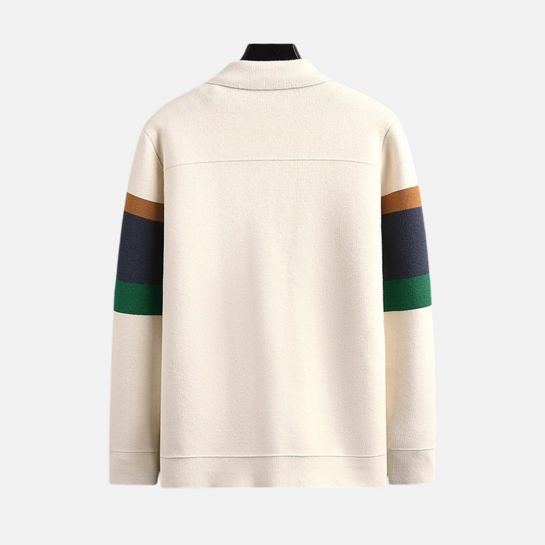 Men's Cardigan - Cotton blend - Regular Fit - Pointed Collar