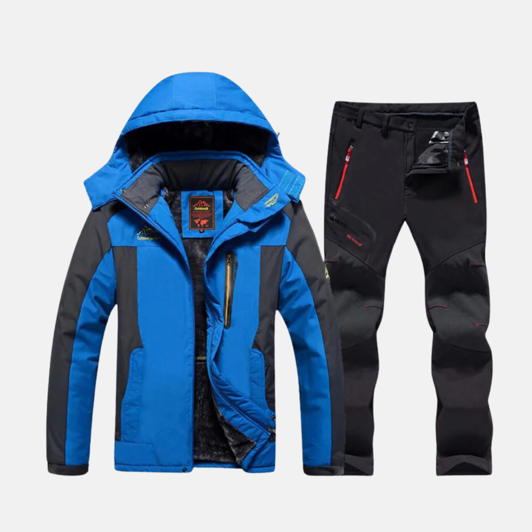 Men's Two Piece Set - Technical Fabric - Relaxed Fit - Adjustable Hood