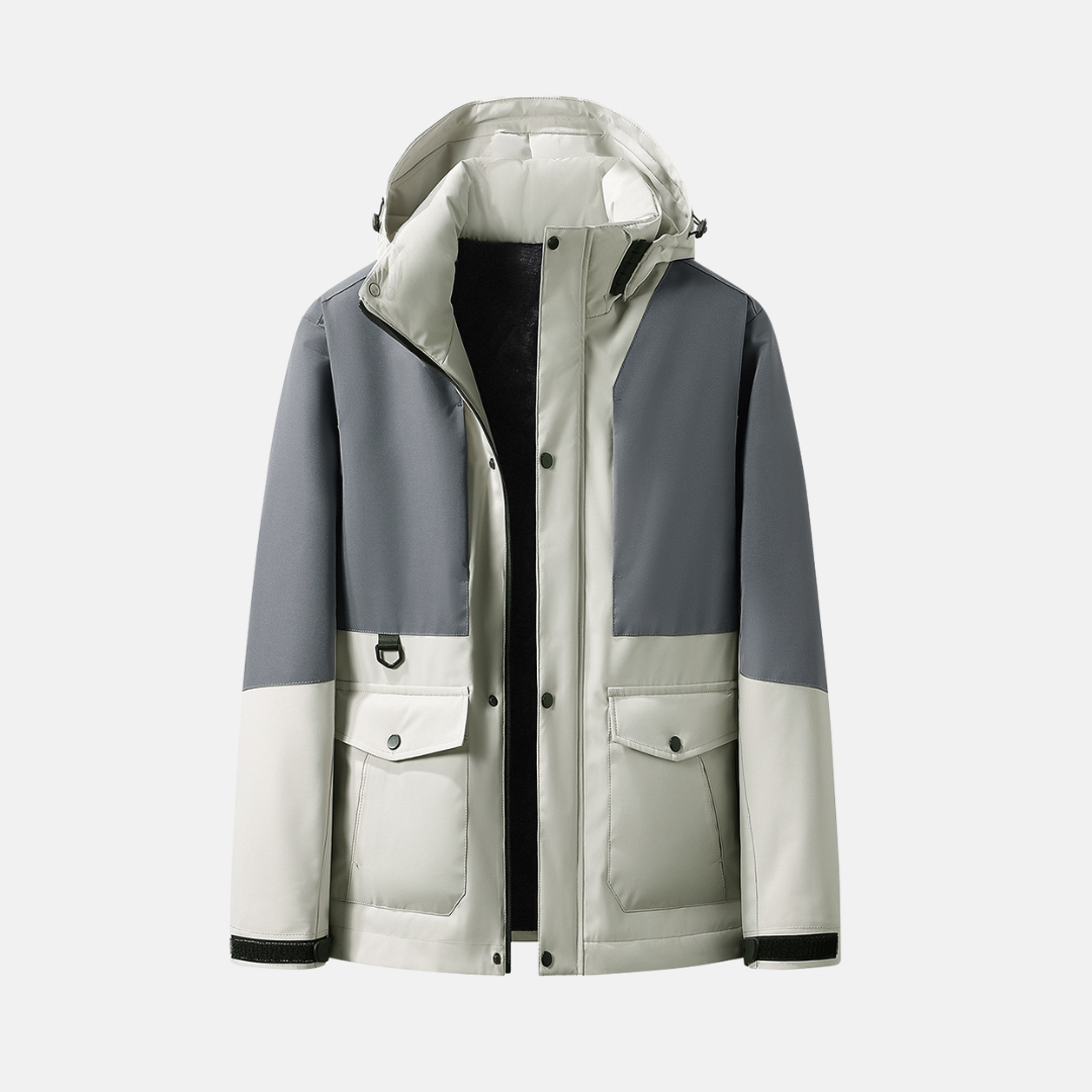 Men's Jacket – Wind- and Water-Repellent – Quilted Lining – Hood – Relaxed Fit