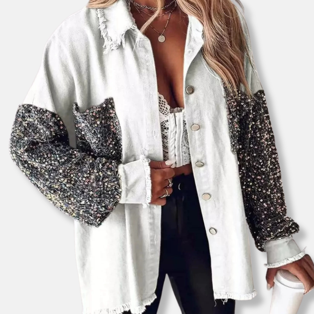 Ladies coat – Oversized fit – Ribbed texture – Button closure – Zebra-accents