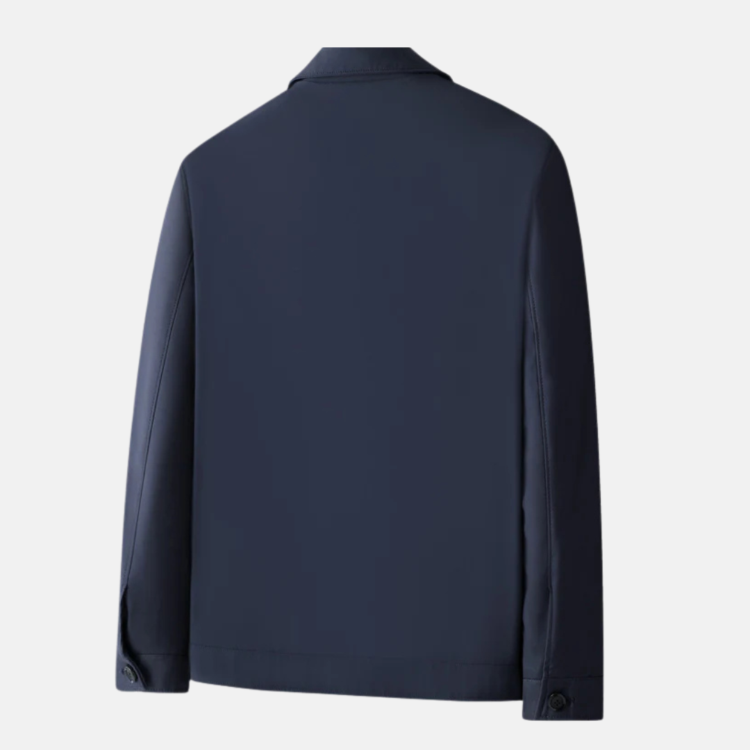 Men's Blazer - Woven Fabric - Tailored Fit - Hip Length - Spread Collar