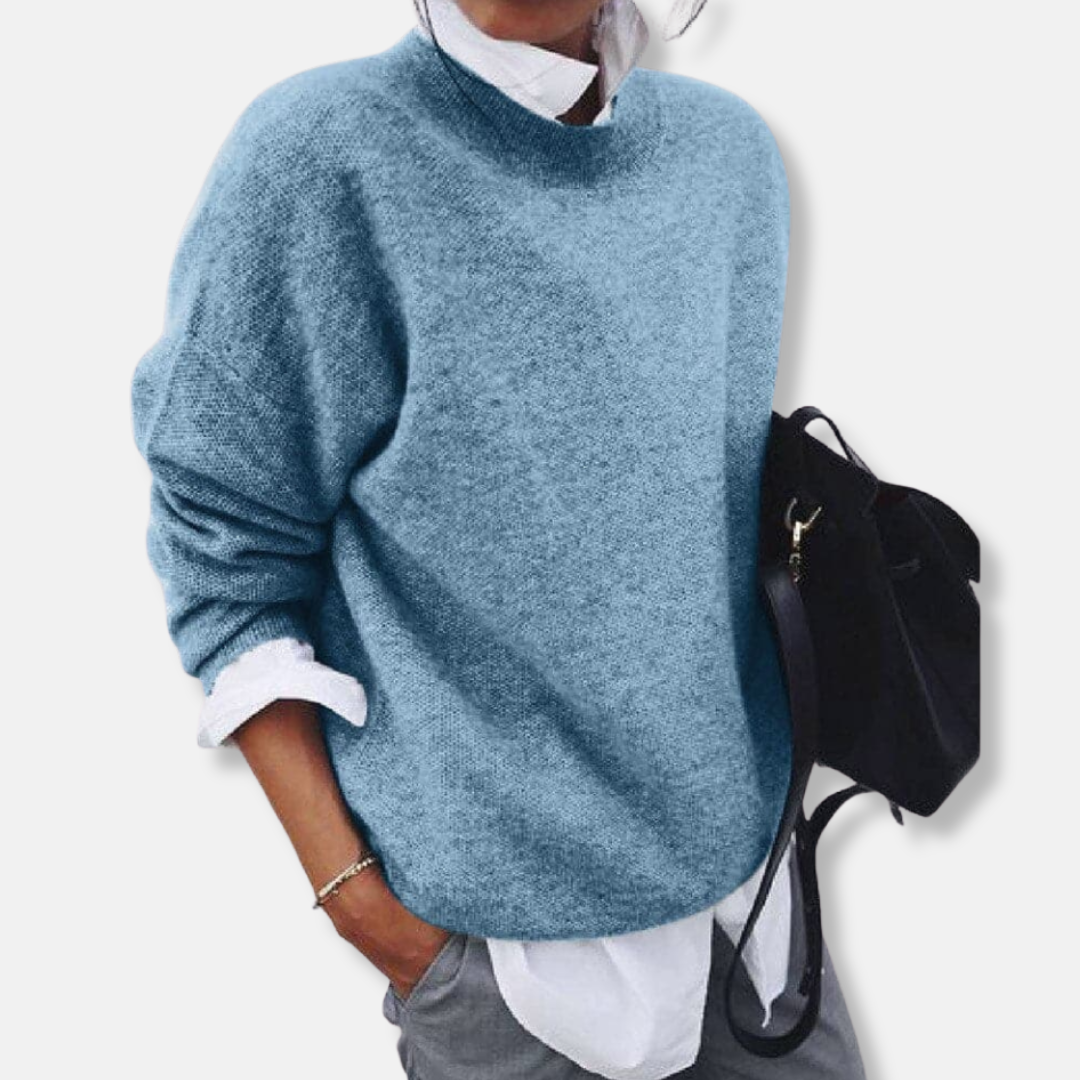 Ladies Sweater – Relaxed Fit– Knitted – Long Sleeves – Round Neck – Minimalist Design