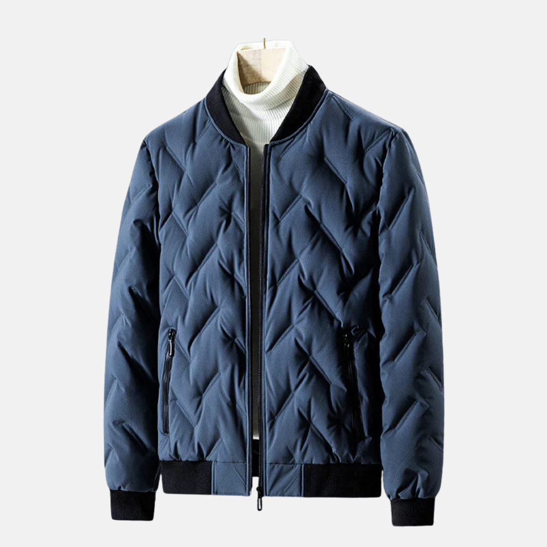 Men's Jacket - Woven Fabric - Regular Fit - With Zipper Closure - Side Pockets