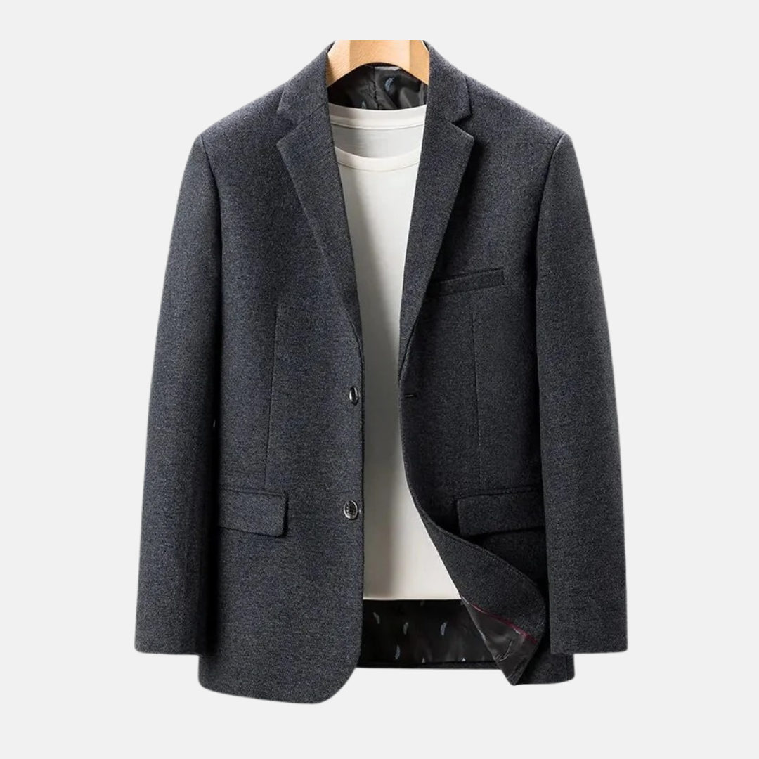 Men's Blazer - Wool Mix - Regular Fit - Mid Length - Lapel With Notch