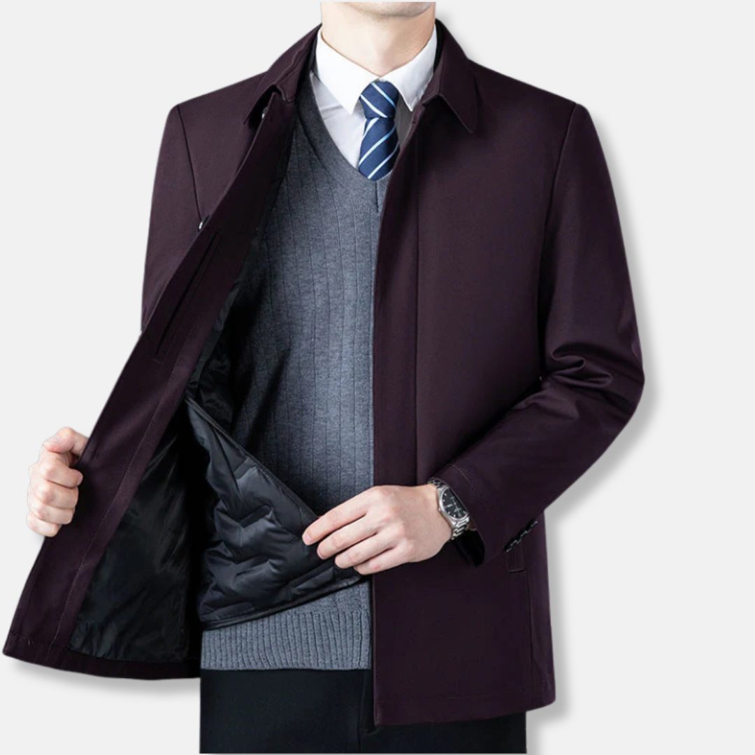 Men's Blazer – Tailored Fit – Classic Collar – Button Closure – Side Pockets