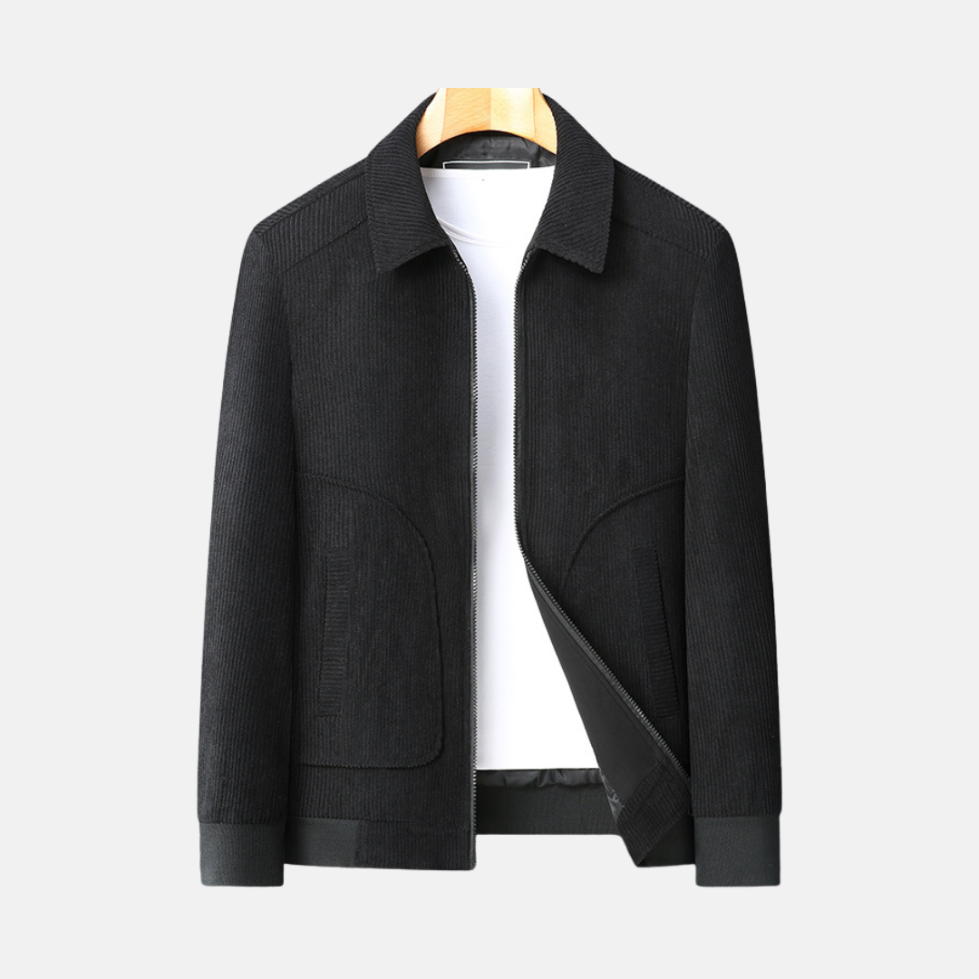 Men's Jacket - Corduroy - Loose Fit - Hip Length - Collar