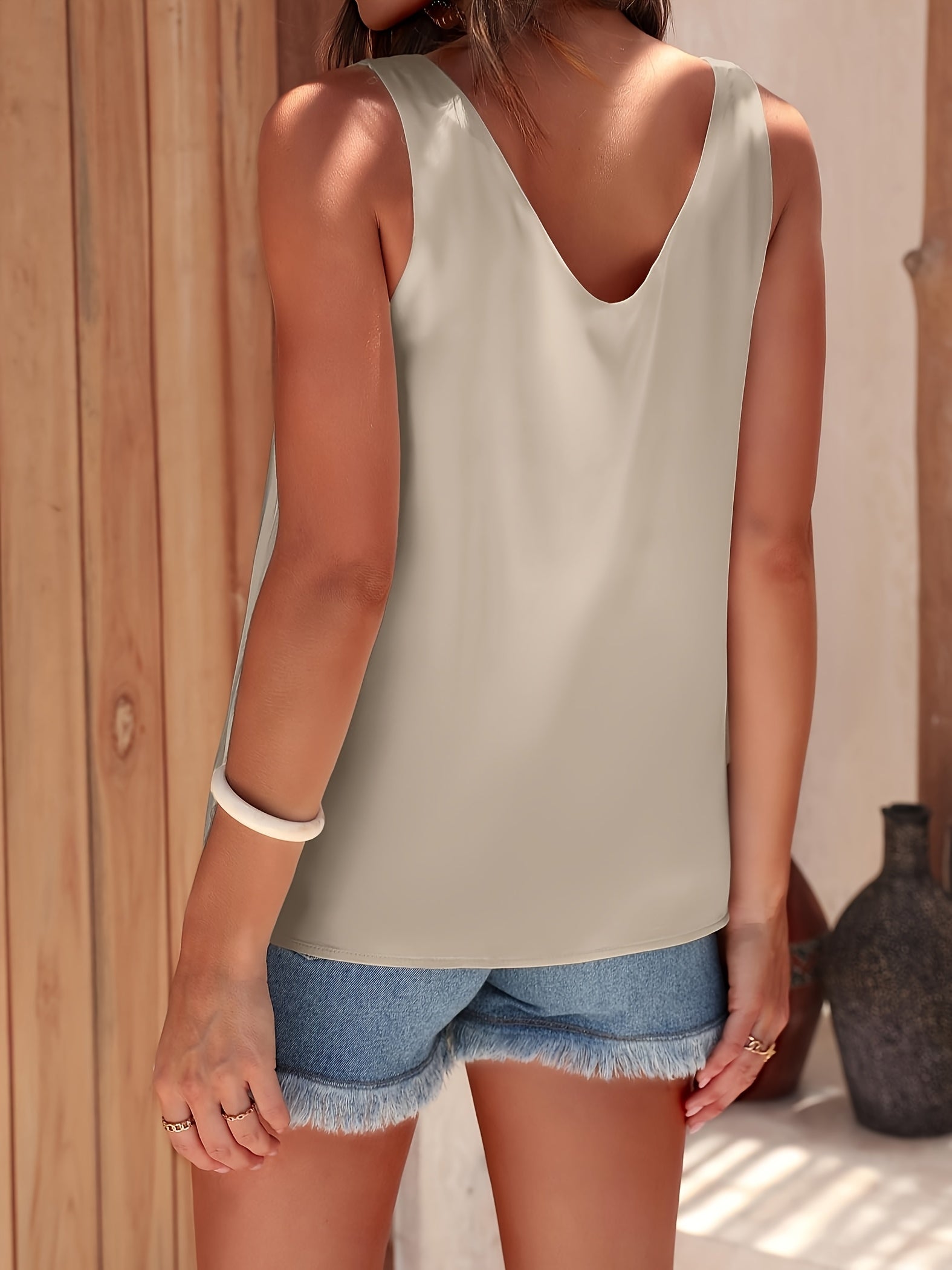 Elegant V-neck blouse for women