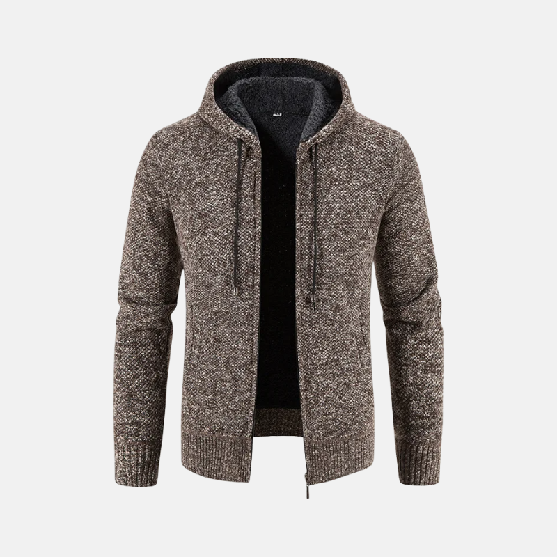 Men's Hoodie – Fleece Lined – Regular Fit – With Zipper – Soft Knit Fabric