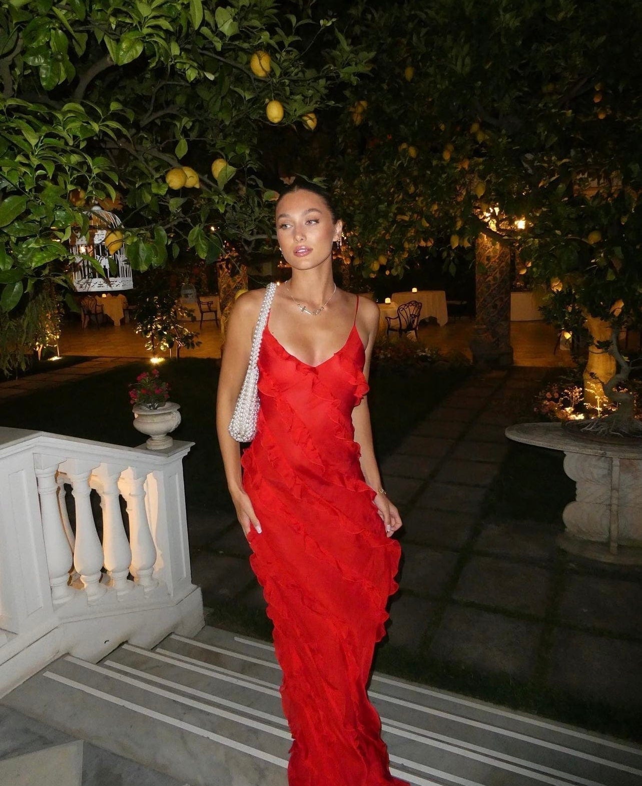 Ruffled Dress - Elegant Feminine Dress with Subtle Ruffles