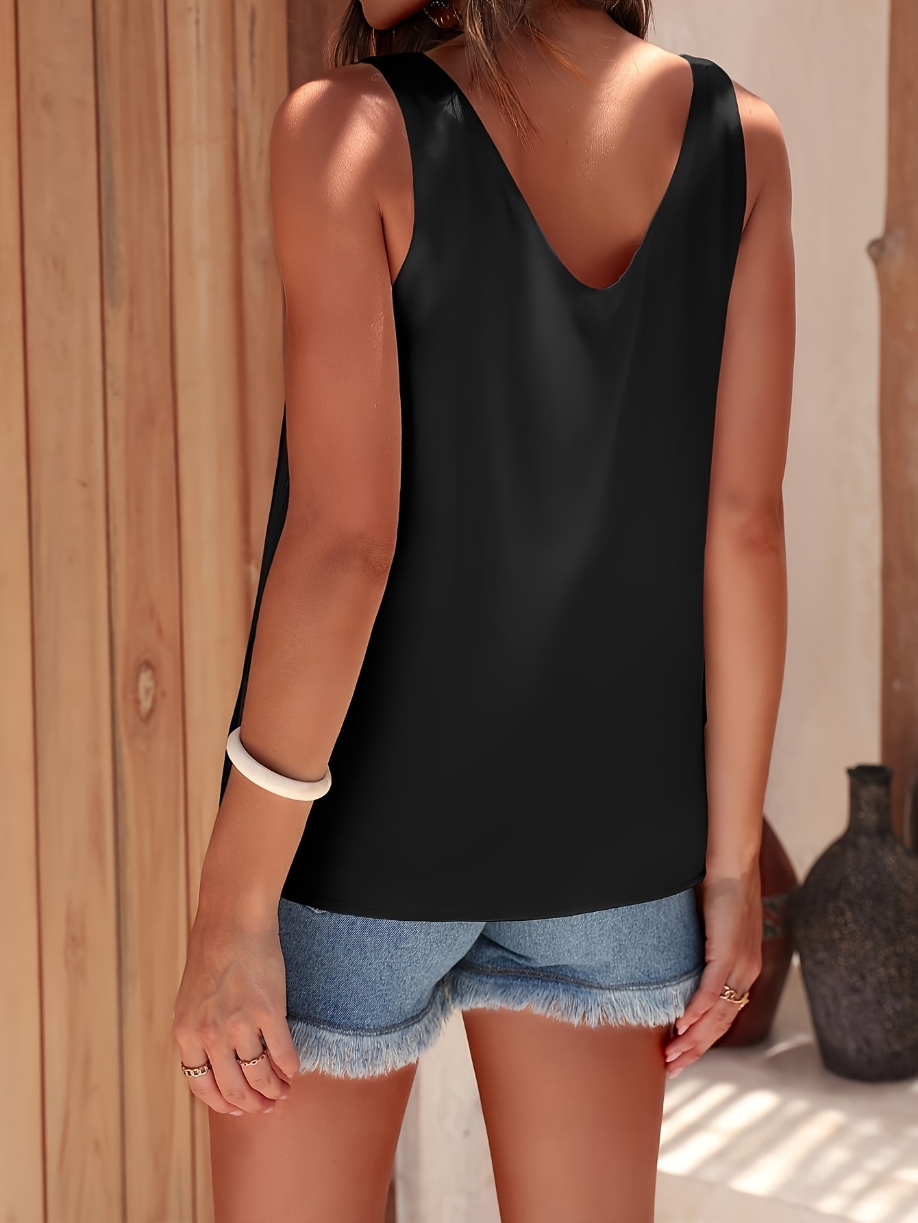 Elegant V-neck blouse for women