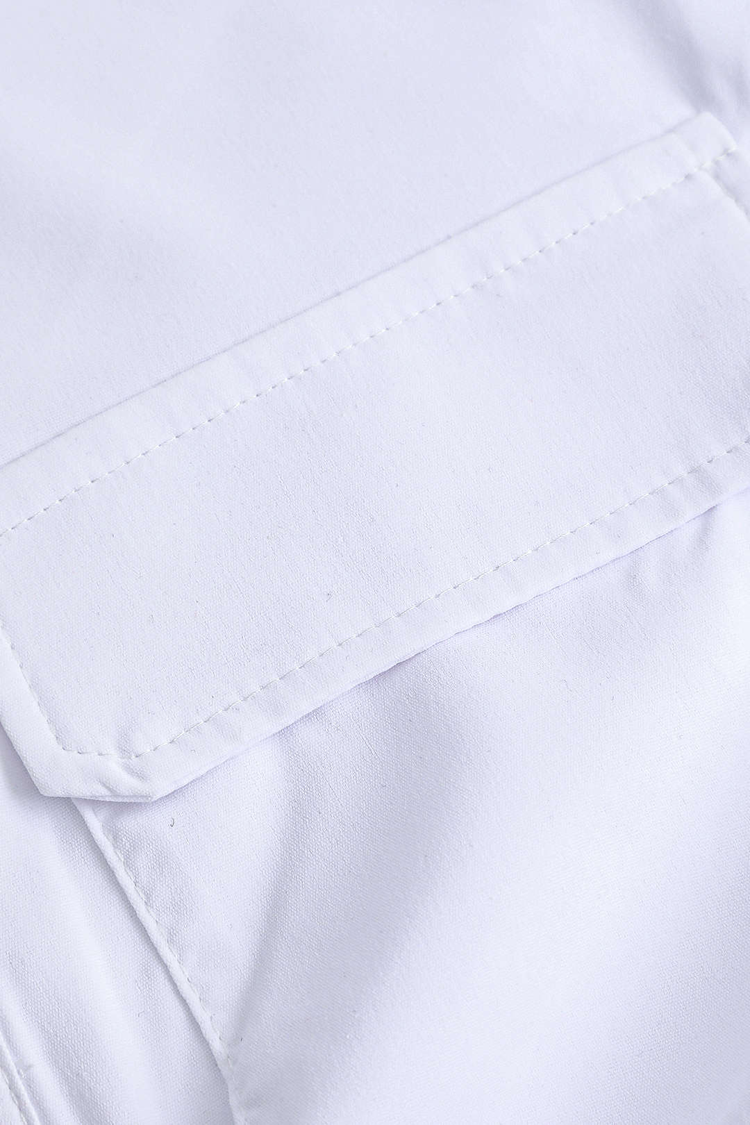 Basic Shirt With Flap Pocket And Turn-Up Hem