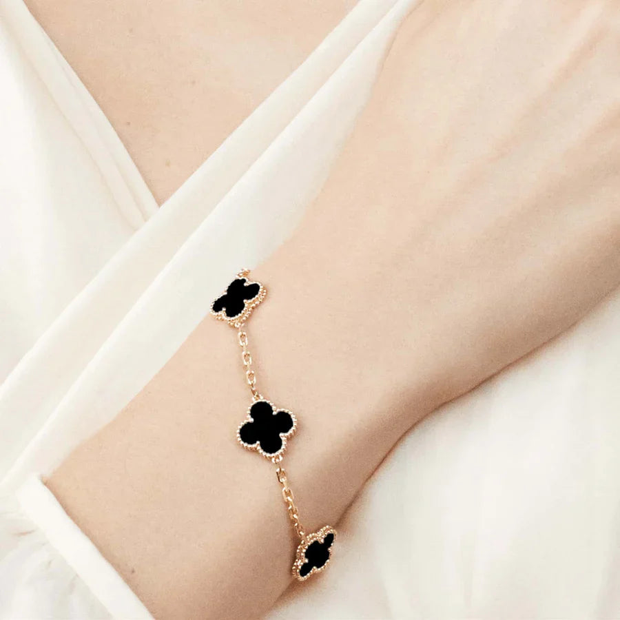 18K Gold Plated Clover Bracelet for Ladies
