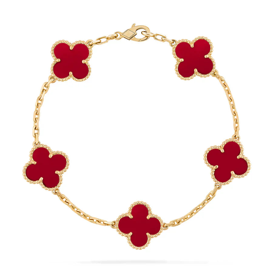 18K Gold Plated Clover Bracelet for Ladies
