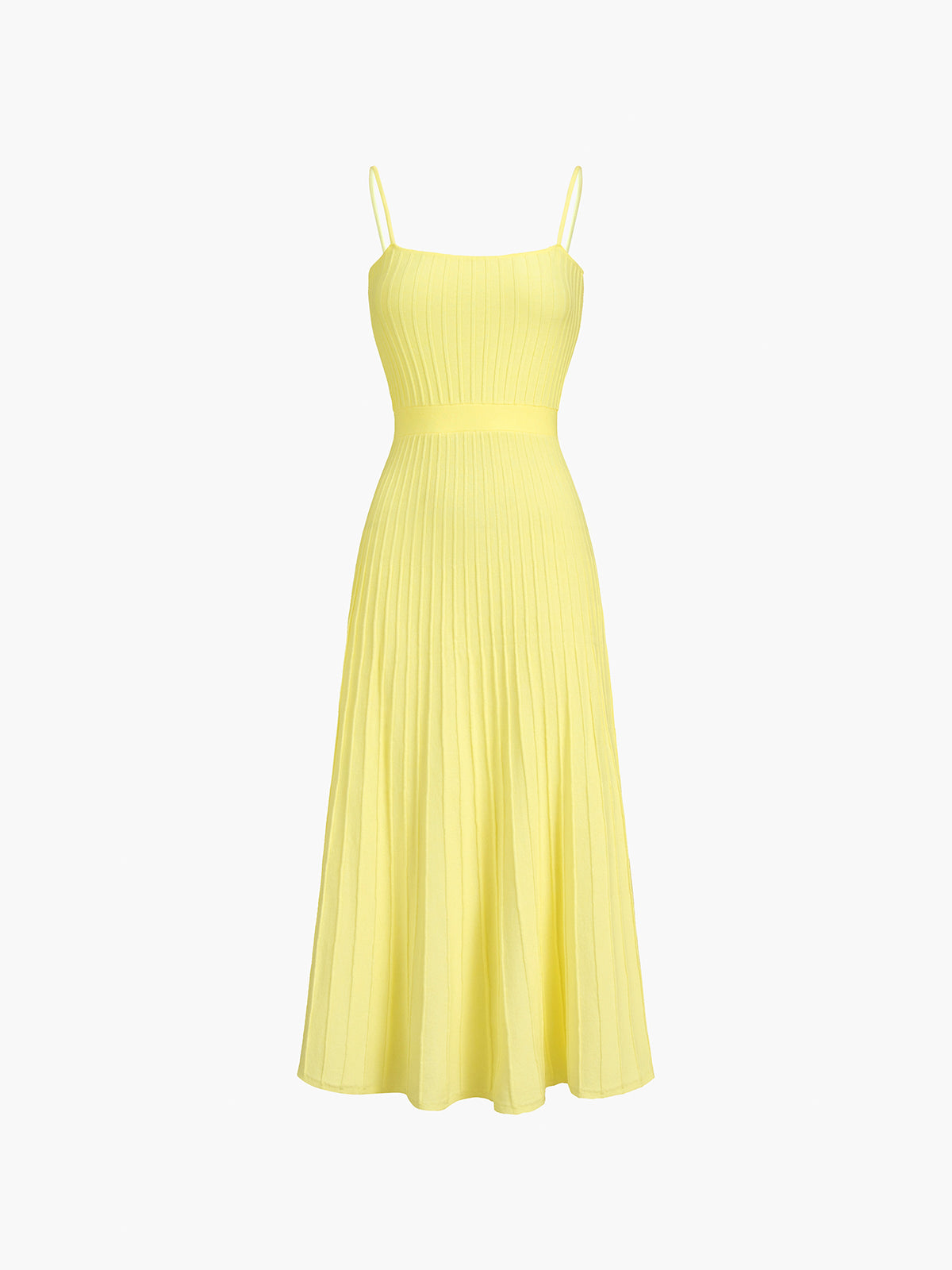 Ribbed midi-summer dress for women
