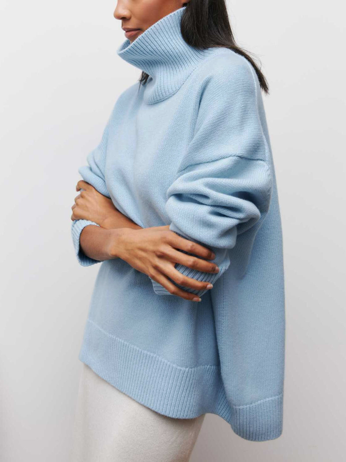 Amelia Oversized Ribbed Turtleneck | Comfortable Sweater