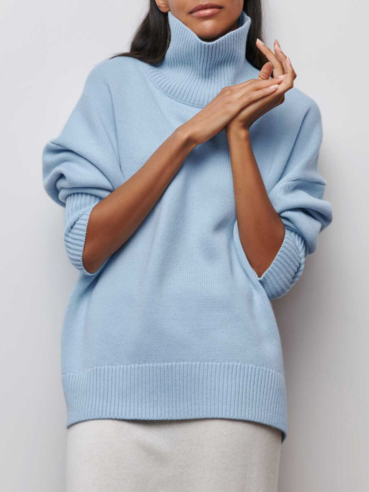 Amelia Oversized Ribbed Turtleneck | Comfortable Sweater
