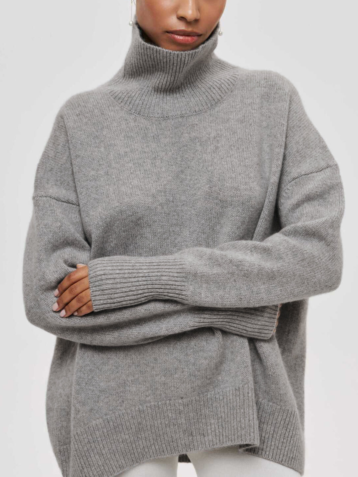 Amelia Oversized Ribbed Turtleneck | Comfortable Sweater