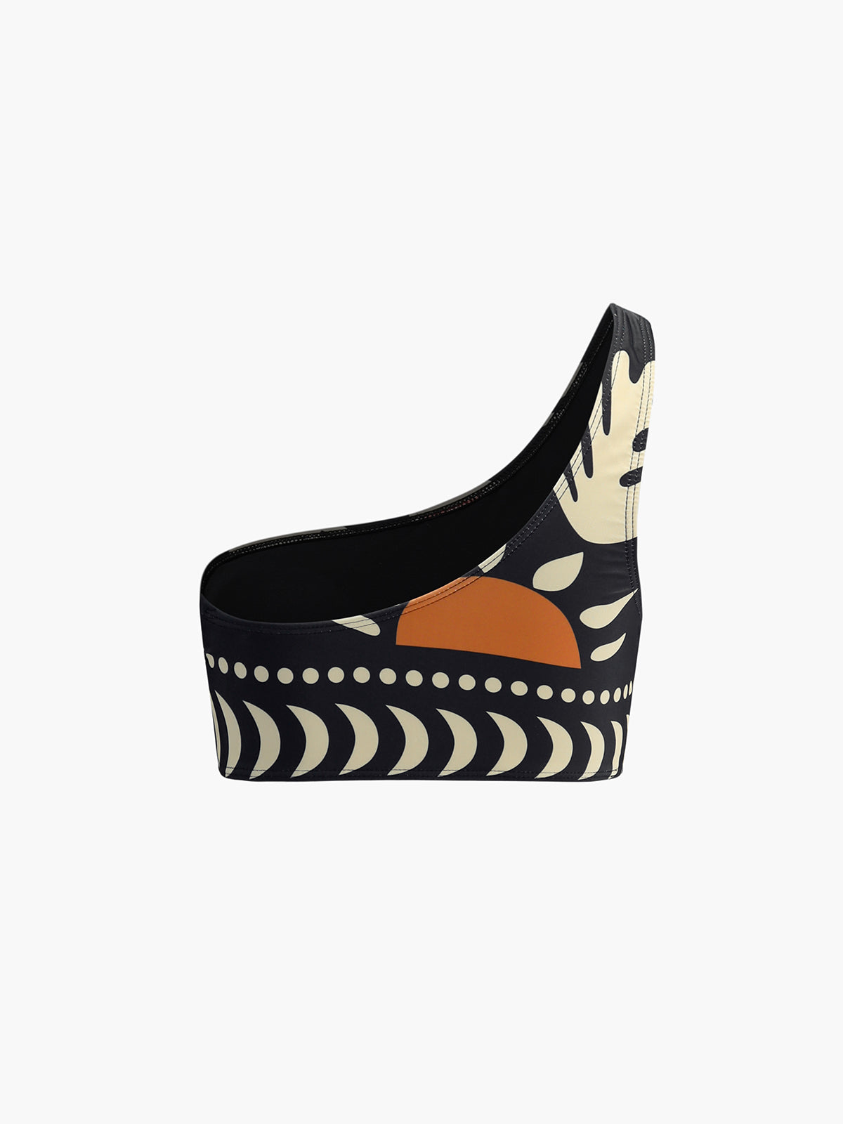 Bikini Set with Bird Print and Asymmetrical Neckline For Women