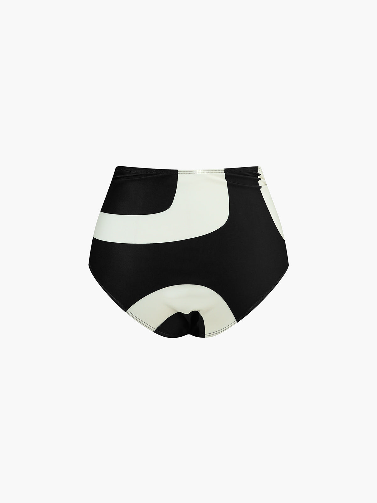 Two-Tone Bikini Set with Asymmetrical Neckline for Women