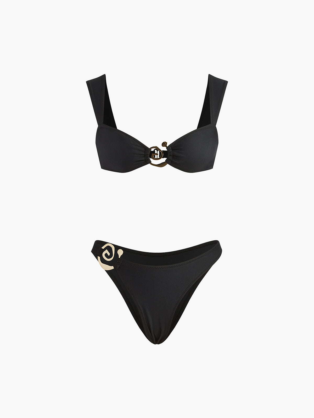 Bikini Set with Golden Spiral Accent for Women