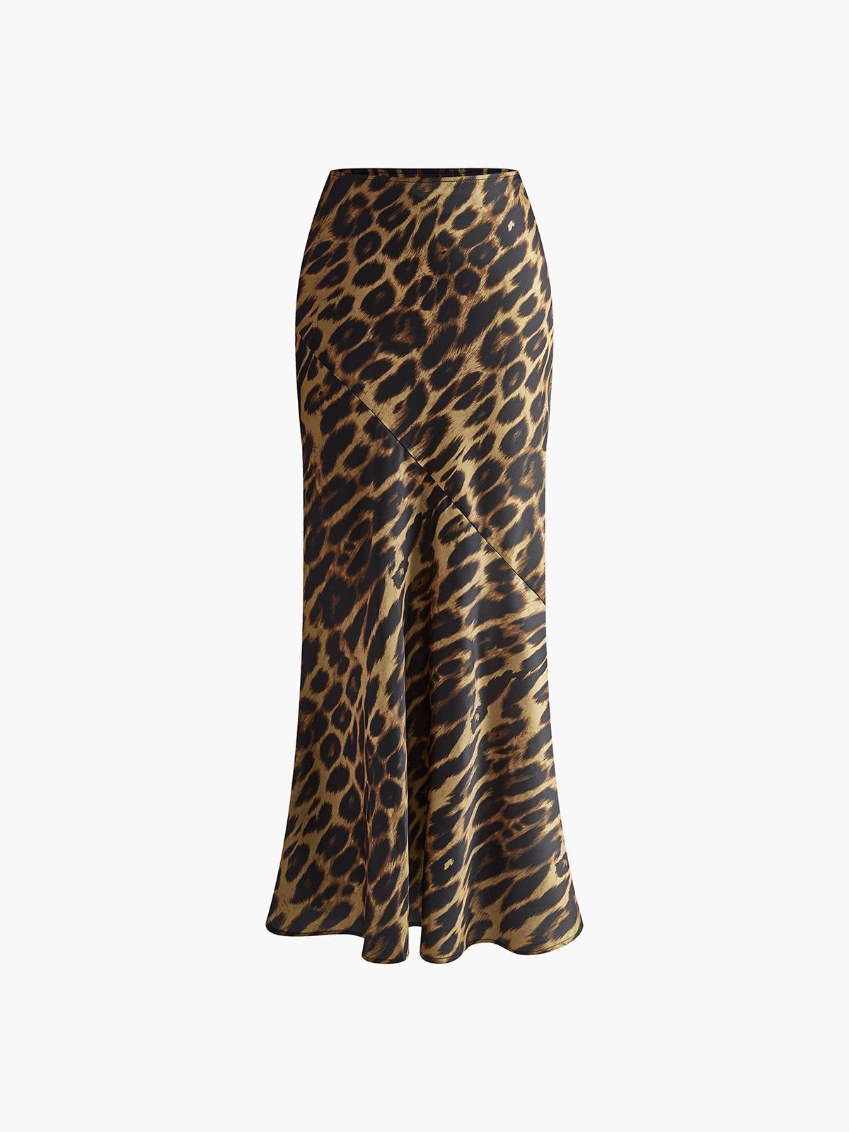 Slim Fit Maxi Skirt with Leopardprint