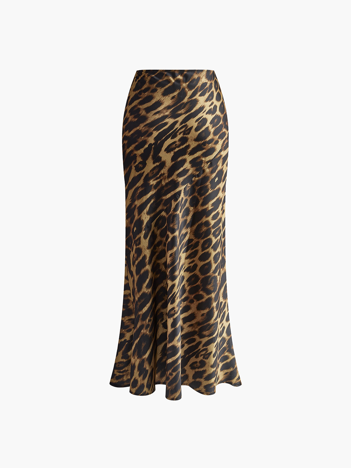 Slim Fit Maxi Skirt with Leopardprint