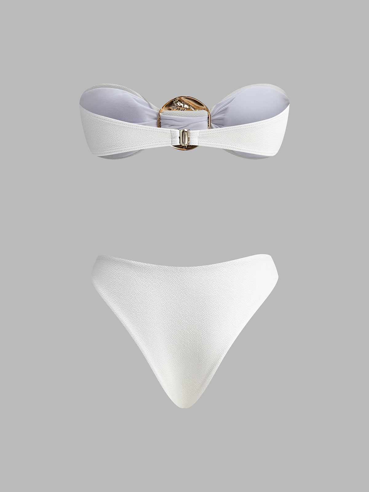 ikini Set with Golden Details and Matching Cover-Up for Women