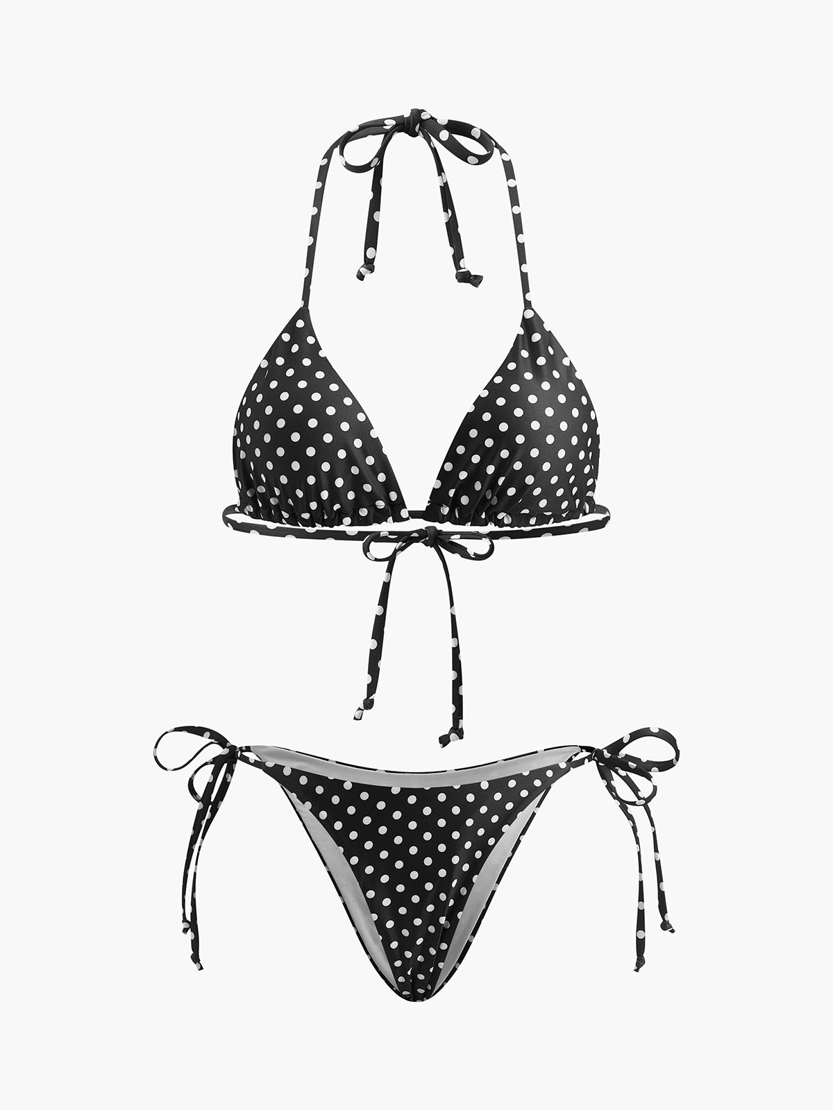 Bikini Set with Polka Dots and Bow Closure for Women