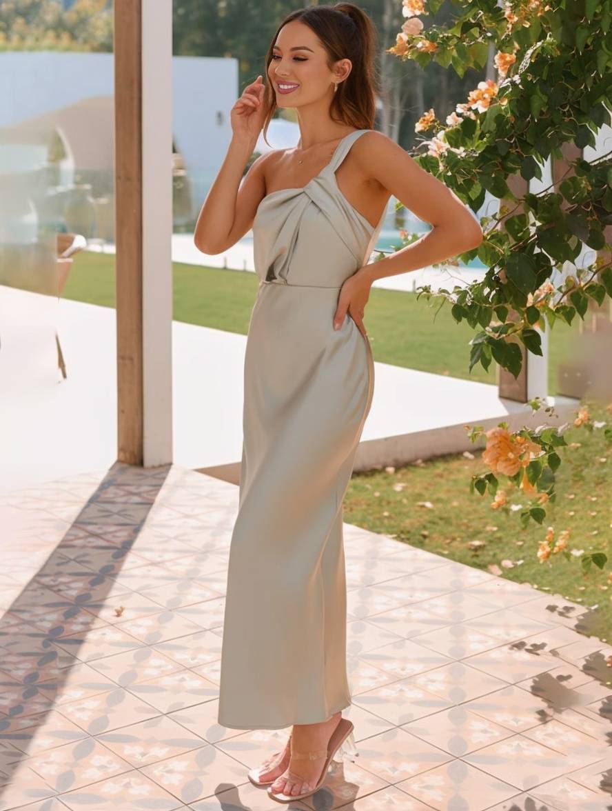 Elegant Satin A-Line Strapless Maxi Dress
