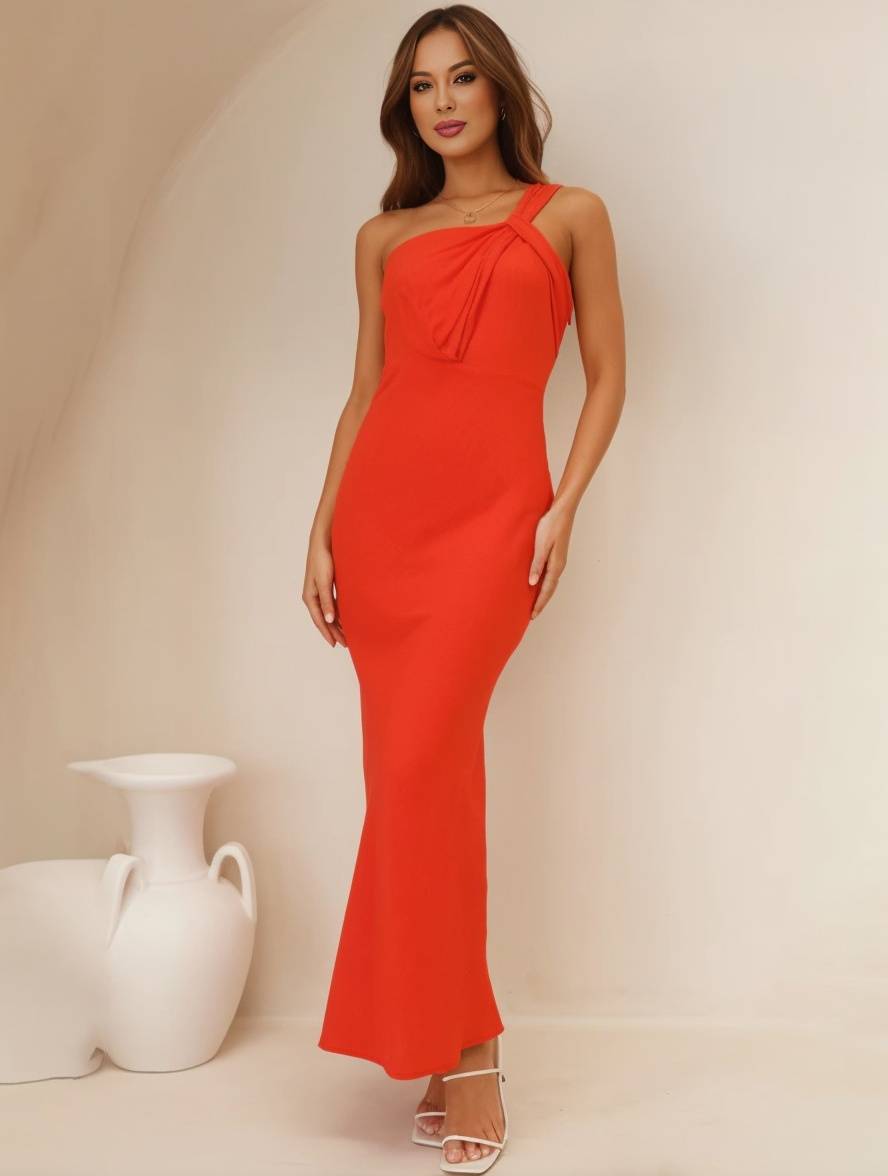 Elegant Satin A-Line Strapless Maxi Dress