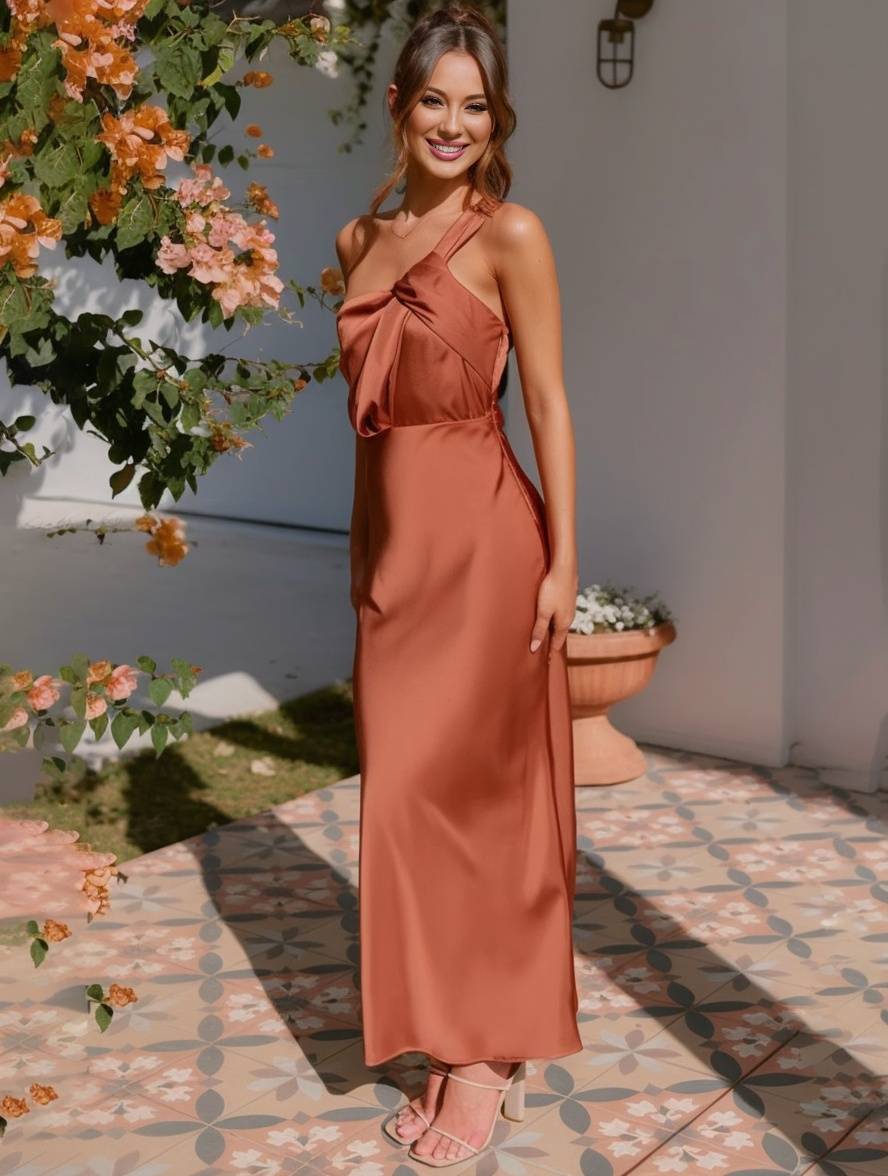 Elegant Satin A-Line Strapless Maxi Dress