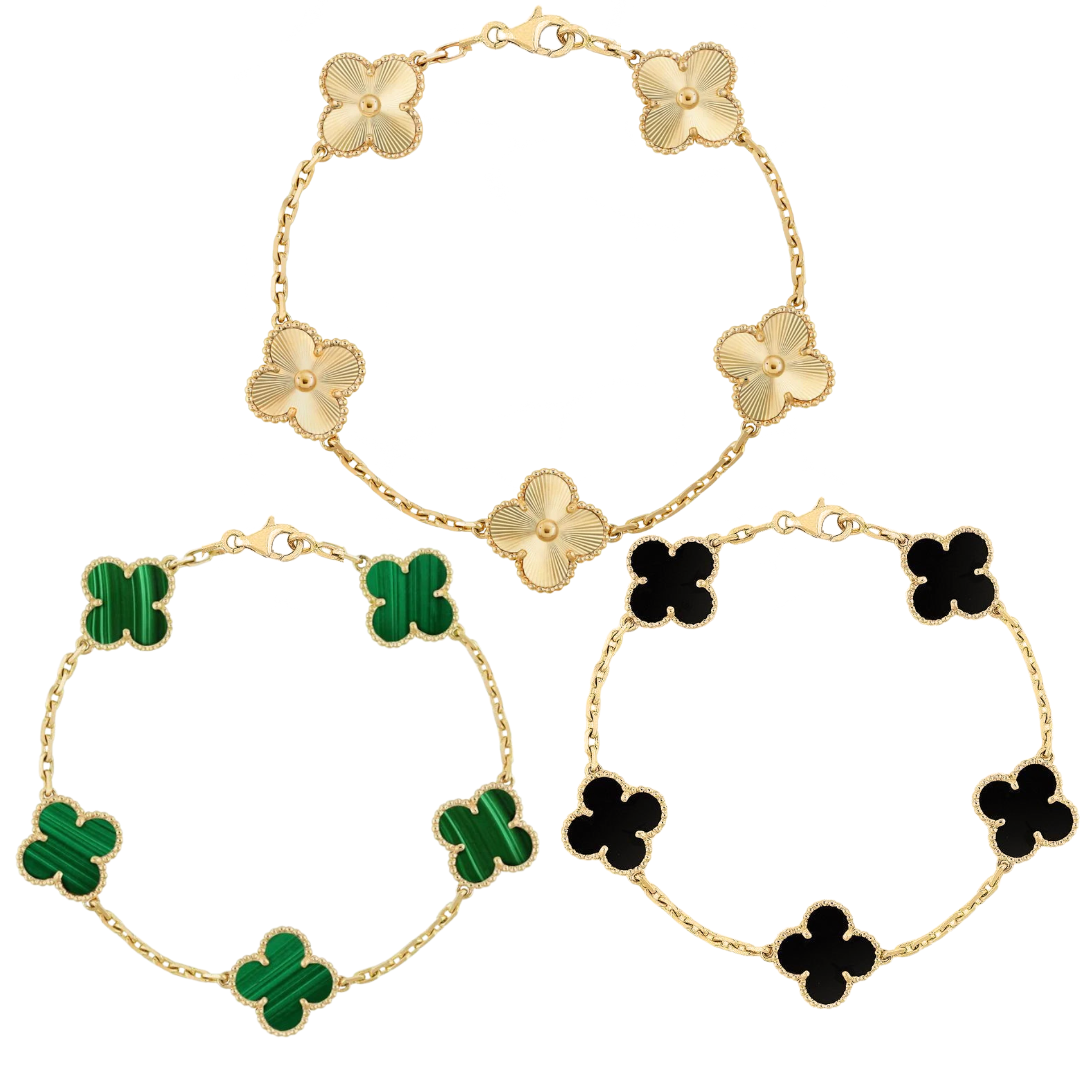 Retro Clover Bracelet Set for Women
