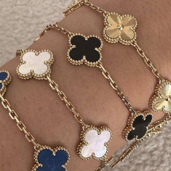 Retro Clover Bracelet Set for Women