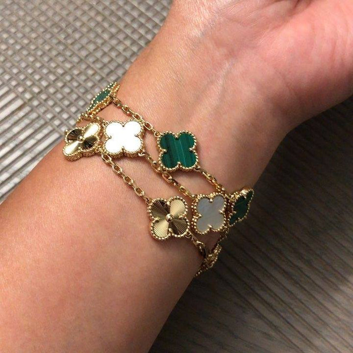 Retro Clover Bracelet Set for Women