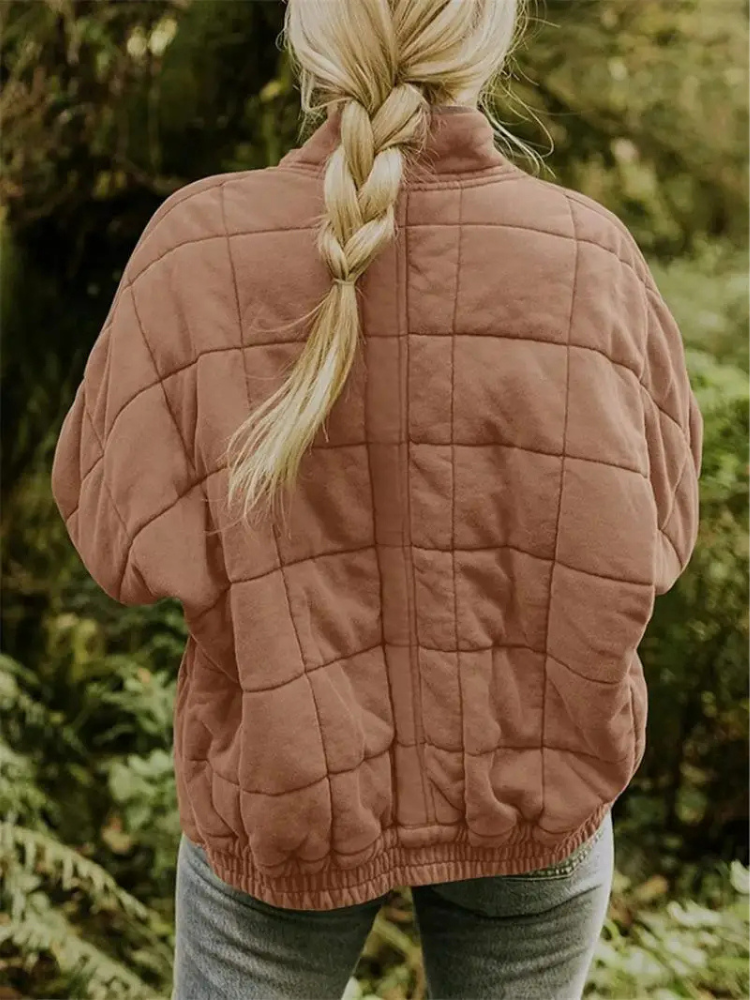 Elegant Quilted Autumn Coat for Women
