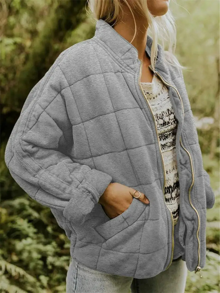 Elegant Quilted Autumn Coat for Women