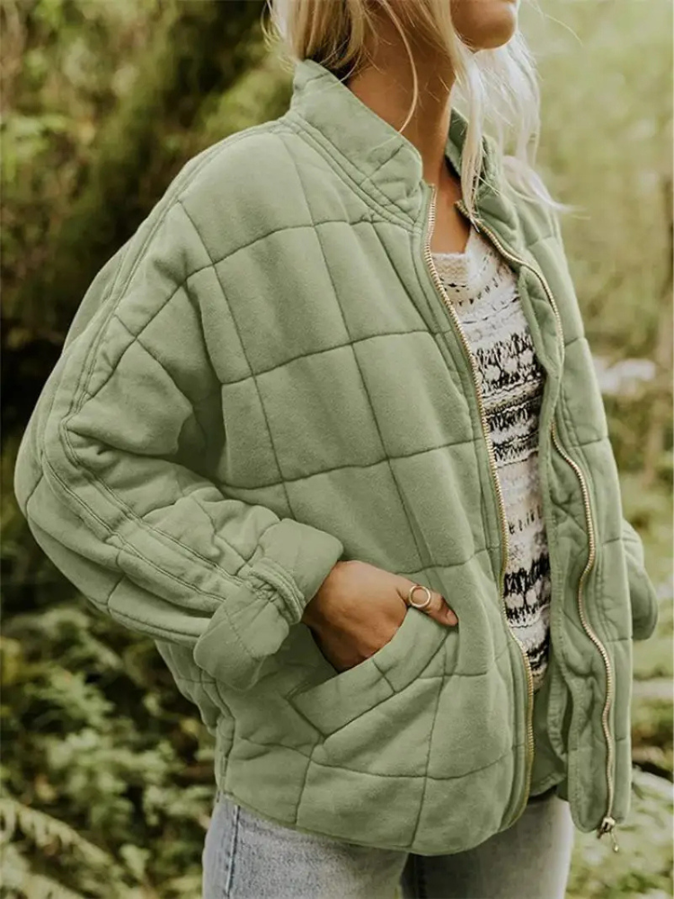 Elegant Quilted Autumn Coat for Women